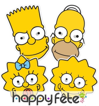 Masques de Homer, Lisa, Maggie et Bart Simpson