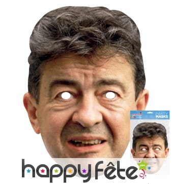 Masque de Jean Luc Mélenchon en carton