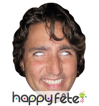 Masque de Justin Trudeau en carton plat