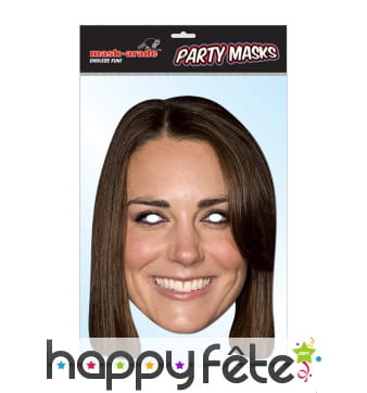 Masque de Kate Middleton, en carton