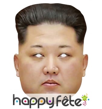 Masque de Kim Jong Un en carton plat