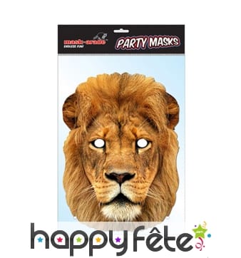 Masque de lion en carton