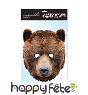 Masque d'ours en carton