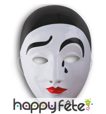 Masque de Pierrot qui rit et qui pleure