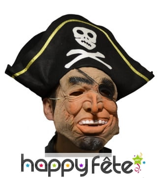 Masque de pirate avec chapeau