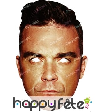 Masque de Robbie Williams en carton