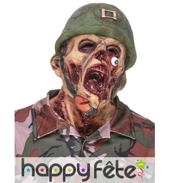 Masque de soldat zombie défiguré