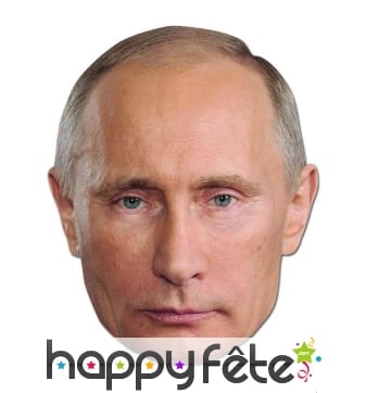 Masque de Vladimir poutine en carton plat