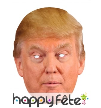 Masque en carton de Donald Trump USA