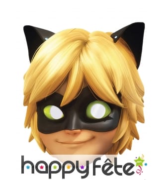 Masque en carton de Miraculous le chat noir, enfant