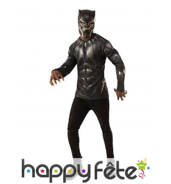 Masque et T-shirt de Black Panther pour adulte