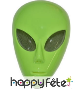 Masque facial d'alien vert