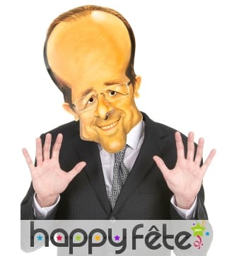 Masque francois hollande caricature