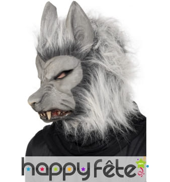 Masque gris loup garou souple