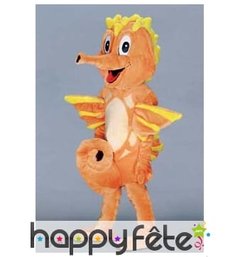 Mascotte hippocampe orange