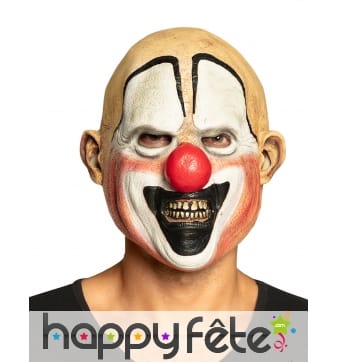 Masque intégral de clown chauve pour adulte