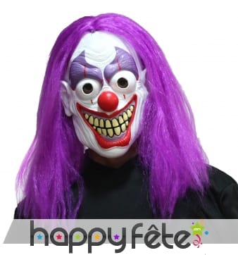 Masque intégral de clown fou