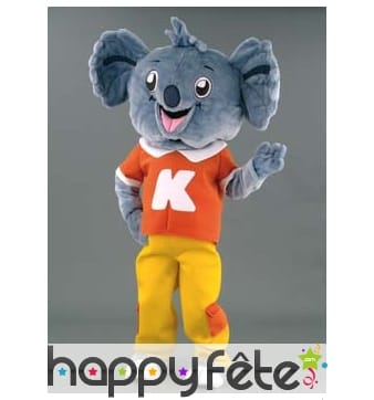 Mascotte koala habillé