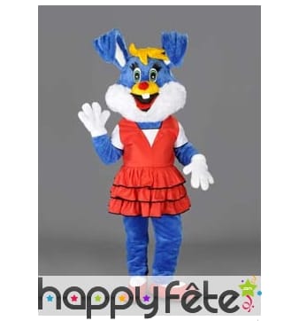 Mascotte lapine bleue