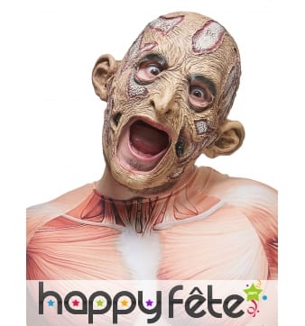 Masque putréfié de zombie bouche ajourée