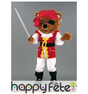 Mascotte pirate ours