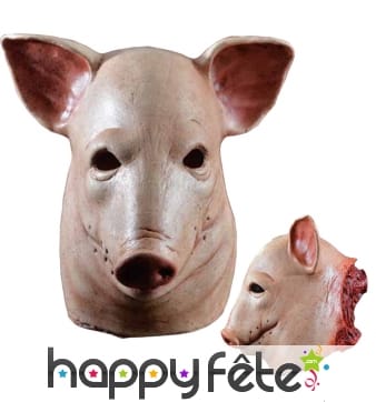 Masque tête de cochon coupée