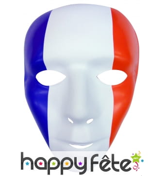 Masque visage adulte en pvc tricolore