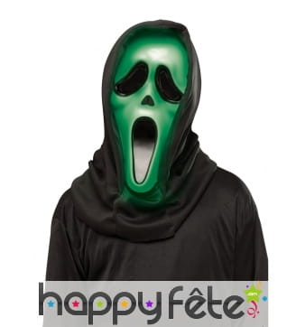 Masque vert lumineux de Scream pour adulte