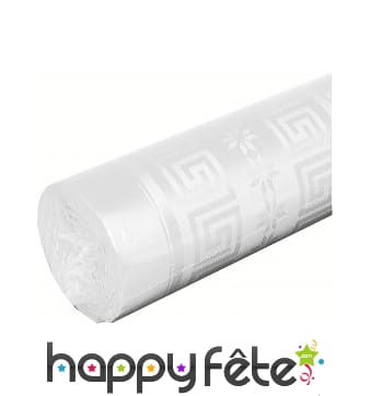 Nappe damassée blanche de 1.20m x 10 m