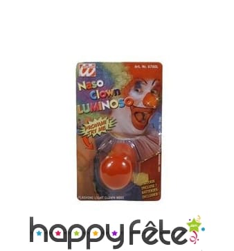 Nez de clown lumineux rouge