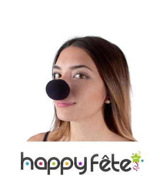 Nez de clown noir en mousse