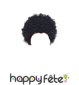 Perruque afro bouclée noire pour adulte