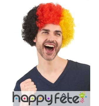 Perruque afro drapeau Allemand