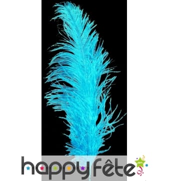 Plume autruche turquoise 55/60 cm