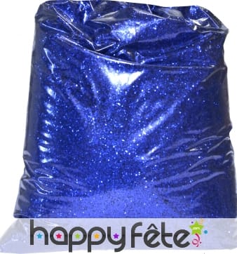 Paillettes bleues en sachet