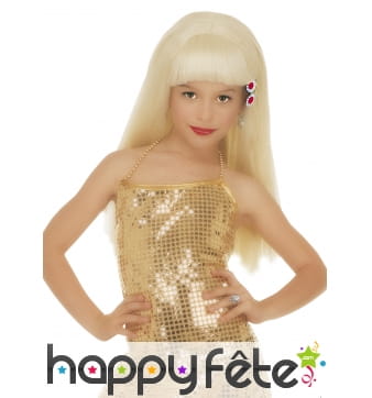 Perruque blond glamour pour enfant