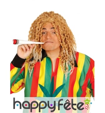 Perruque blonde rasta pour homme