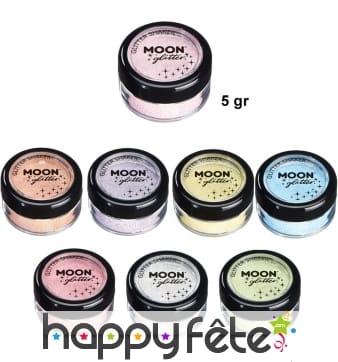 Paillettes cosmétique fines pastel en pot de 5gr