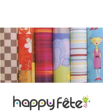 Papier cadeaux fantaisie 60g/m², 0.7x2m