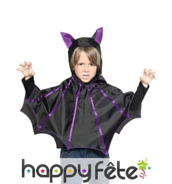 Poncho chauve souris taille enfant