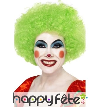 Perruque clown verte