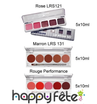 Palette de 5 rouges à lèvres