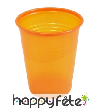 Paquet de 50 gobelets plastique orange