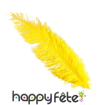 Plume d'autruche jaune