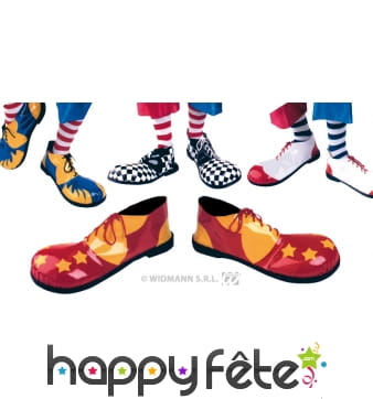 Paire de chaussures de clown pour adulte