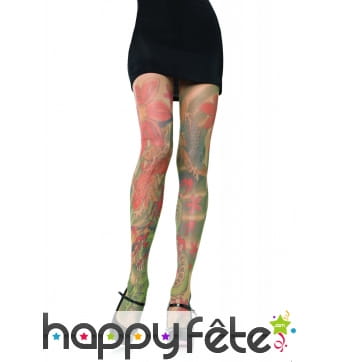 Paire de collants tatouage