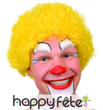 Perruque de clown jaune