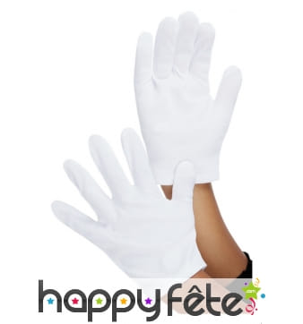 Paire de gants blancs pour enfant