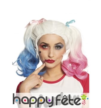 Perruque de Harley Quinn pour femme