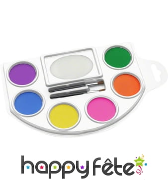 Palette de maquillage fluo visage et corps